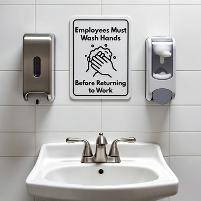 Employees Must Wash Hands Sign