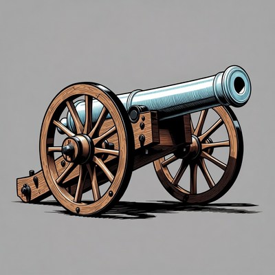 Vintage Cannon on Wheels