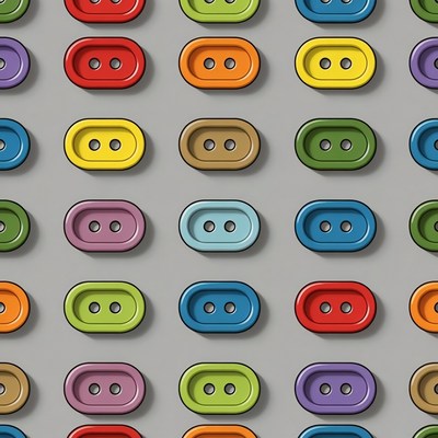 Colorful Buttons Pattern on Gray