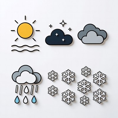 Weather Icons Set Illustration