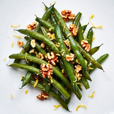 Green Beans with Walnuts and Lemon Zest