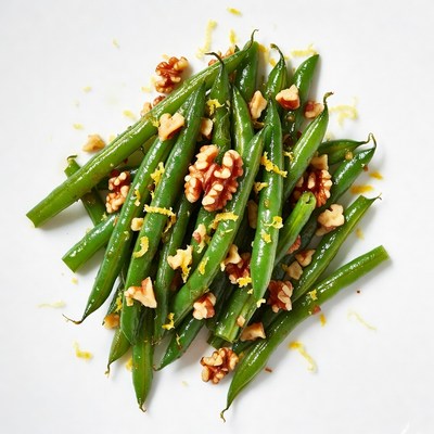 Green Beans with Walnuts and Lemon Zest