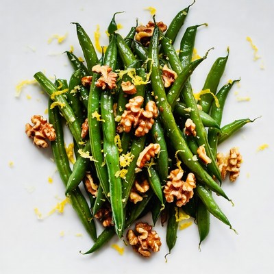 Green Beans with Walnuts and Lemon Zest