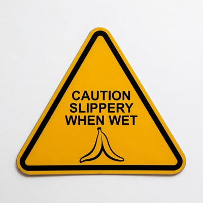 Caution Slippery When Wet Sign