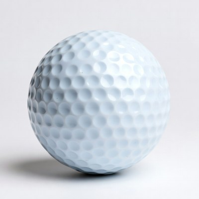 White Golf Ball Isolated