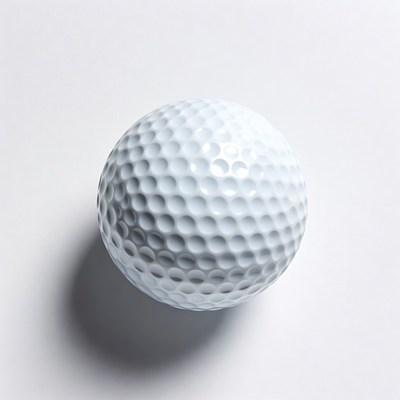 White golf ball isolated