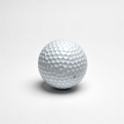 White Golf Ball Isolated