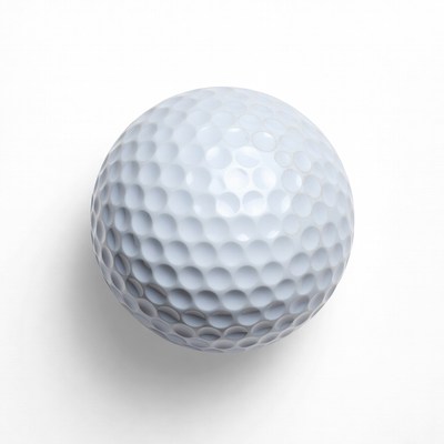 White Golf Ball Isolated