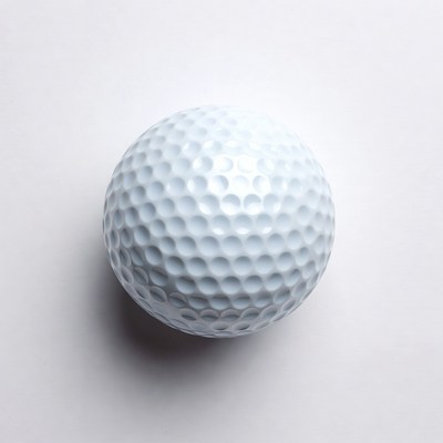 Golf Ball on White Background