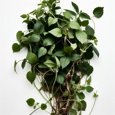 Fresh Mint Leaves with Roots