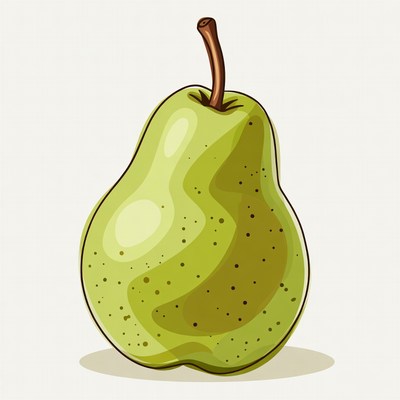 Green pear illustration