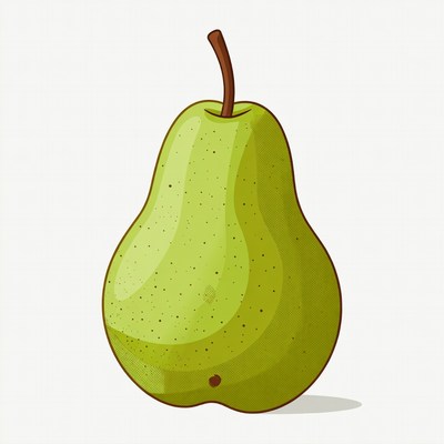 Green Pear Illustration