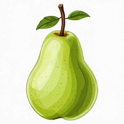 Green pear illustration