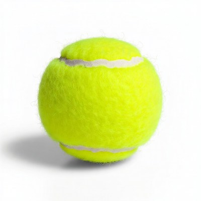 Yellow tennis ball isolated