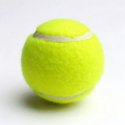 Yellow tennis ball isolated