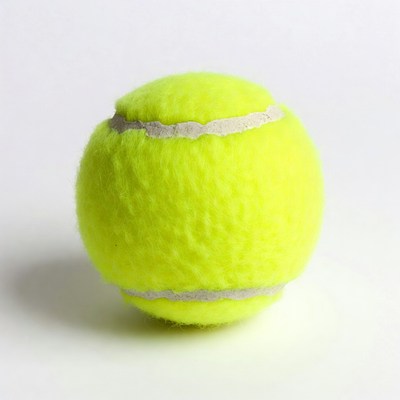 Yellow tennis ball isolated