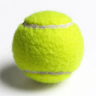 Yellow tennis ball isolated