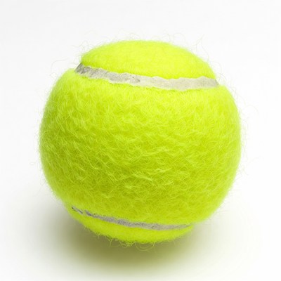 Yellow tennis ball isolated
