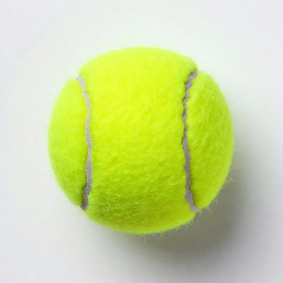 Yellow tennis ball isolated