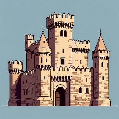 Medieval Castle Illustration