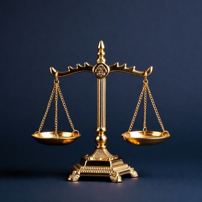 Golden Lady Justice Statue