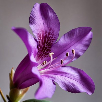 Purple Hibiscus Flower Closeup