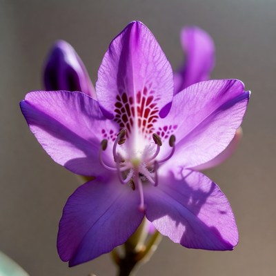 Purple Spiderwort Flower Closeup