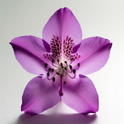 Purple flower on white background