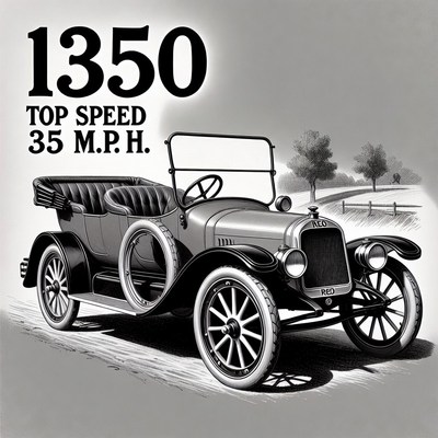 Vintage RED Car 35 MPH Top Speed