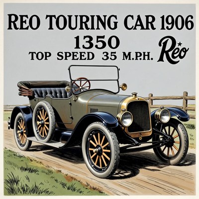 1906 Reo Touring Car 35 mph