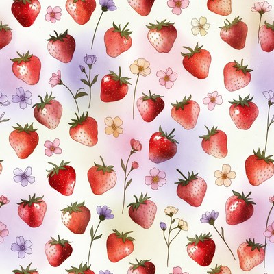 Strawberry and Flower Pattern