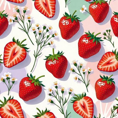 Strawberry and Daisy Pattern