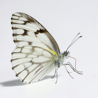 White butterfly with black spots