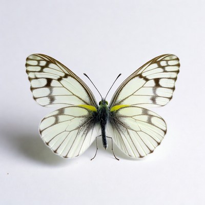 White Butterfly with Black Spots