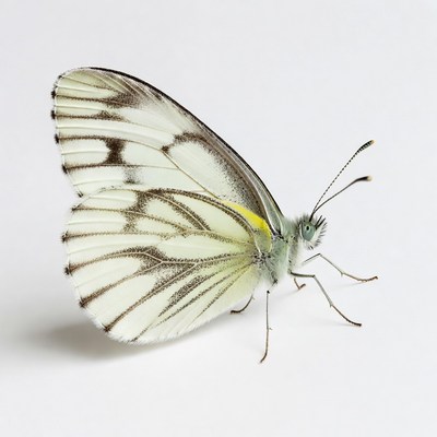 White Butterfly with Black Spots