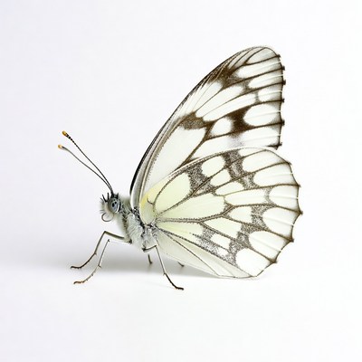 White butterfly with black spots
