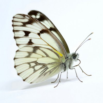 White butterfly with black spots