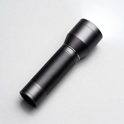 Black flashlight on white background