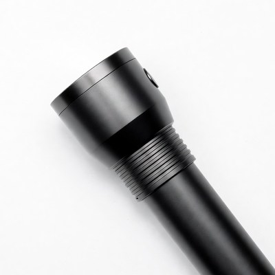 Black flashlight on white background