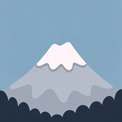 Snowy Mountain Illustration