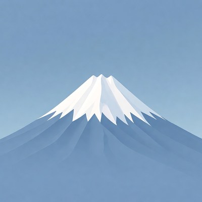Minimalist Mount Fuji Illustration