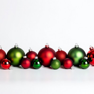 Red and Green Christmas Ornaments
