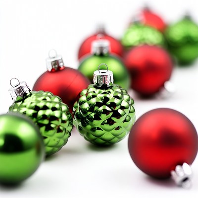 Red and Green Christmas Ornaments