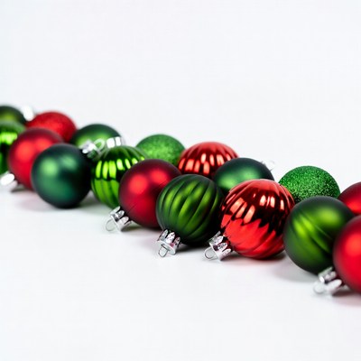 Red and Green Christmas Ornaments