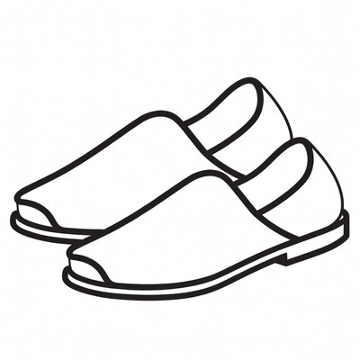 Pair of Slip-on Shoes Illustration
