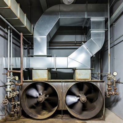 Industrial Ventilation Fans with Ducts