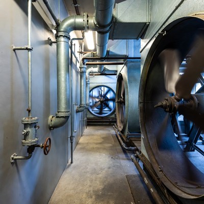 Industrial Ventilation Room with Fans