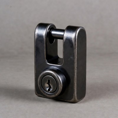 Close-up of antique padlock