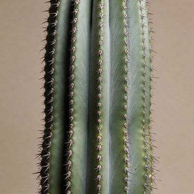 Tall Blue-Green Cactus Plant