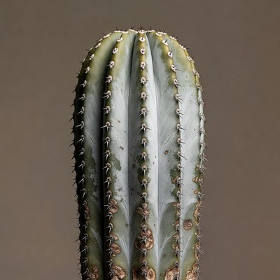 Tall spiny cactus plant